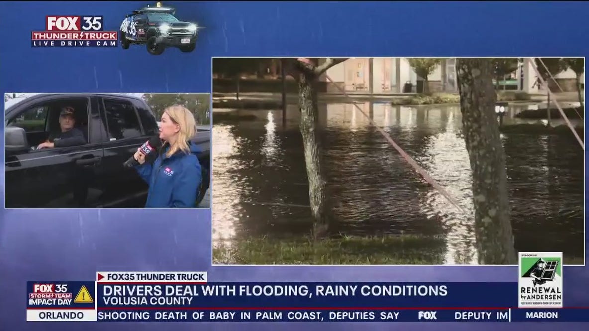 Drivers dealing with flooding, rainy conditions